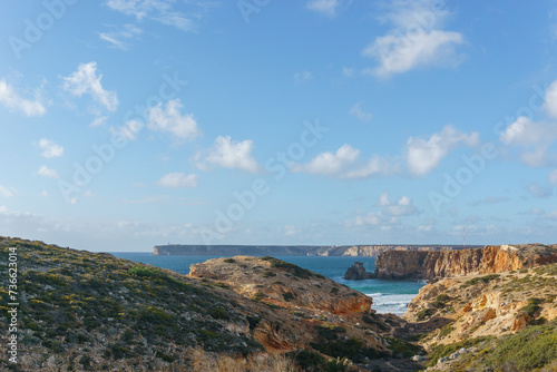 Path down to at Praia do Tonel beach, Sagres, Algarve, Portugal