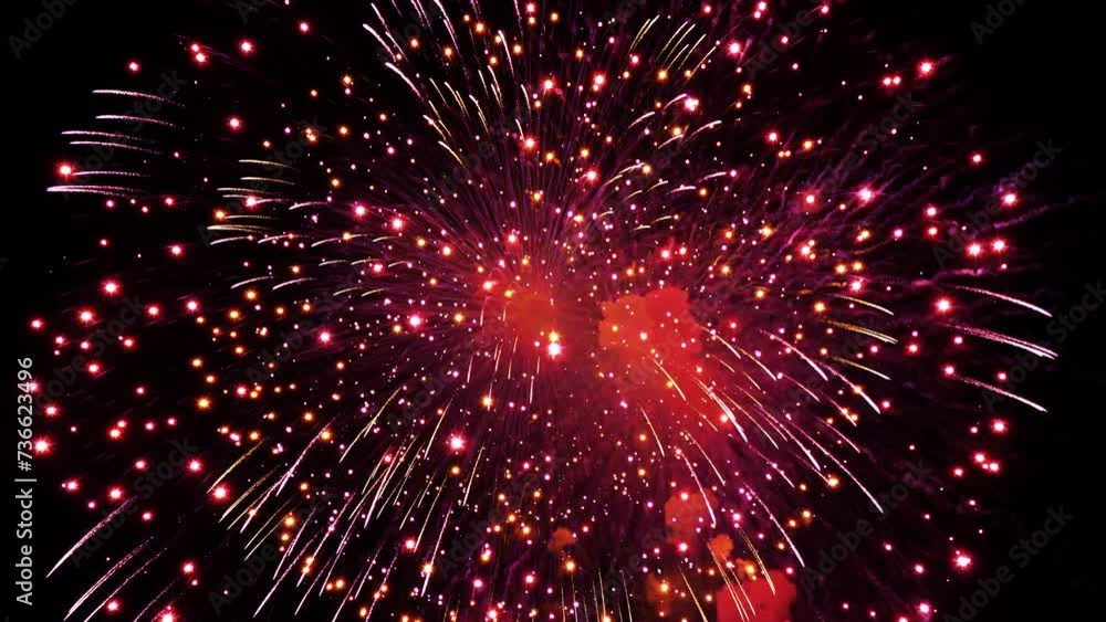 Fireworks show. New year's eve fireworks celebration. Fireworks show. New year's eve fireworks celebration.