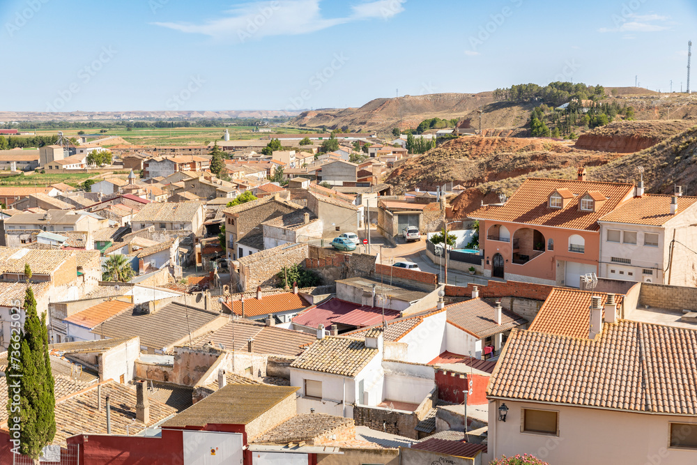a view over Quinto town, province of Zaragoza, Aragon, Spain
