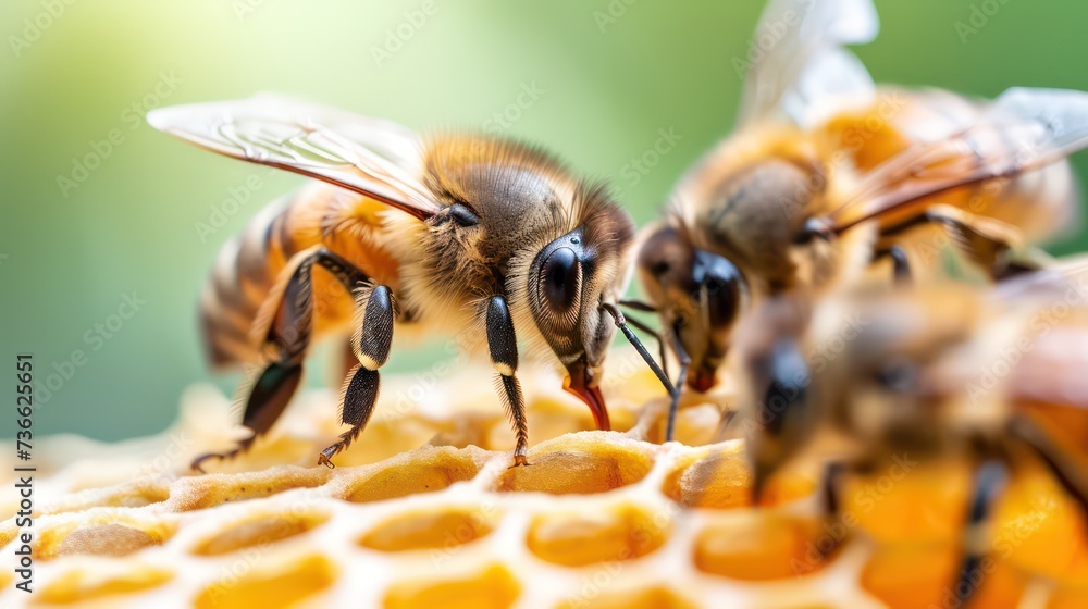 Signs of the development of a bee colony The frame includes pollen, eggs, larvae and cocoons of developing insects delivered to the hive. Signs of the development of a bee colony The frame includes pollen, eggs, larvae and cocoons of developing insects delivered to the hive.