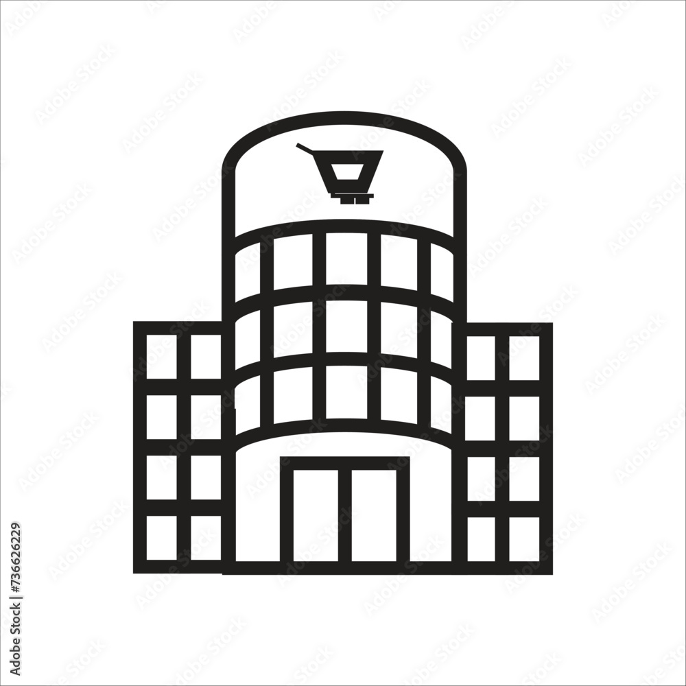 Naklejka premium mall vector icon line template