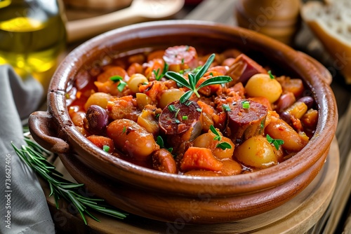 traditional and delicious Spanish dish, fabada