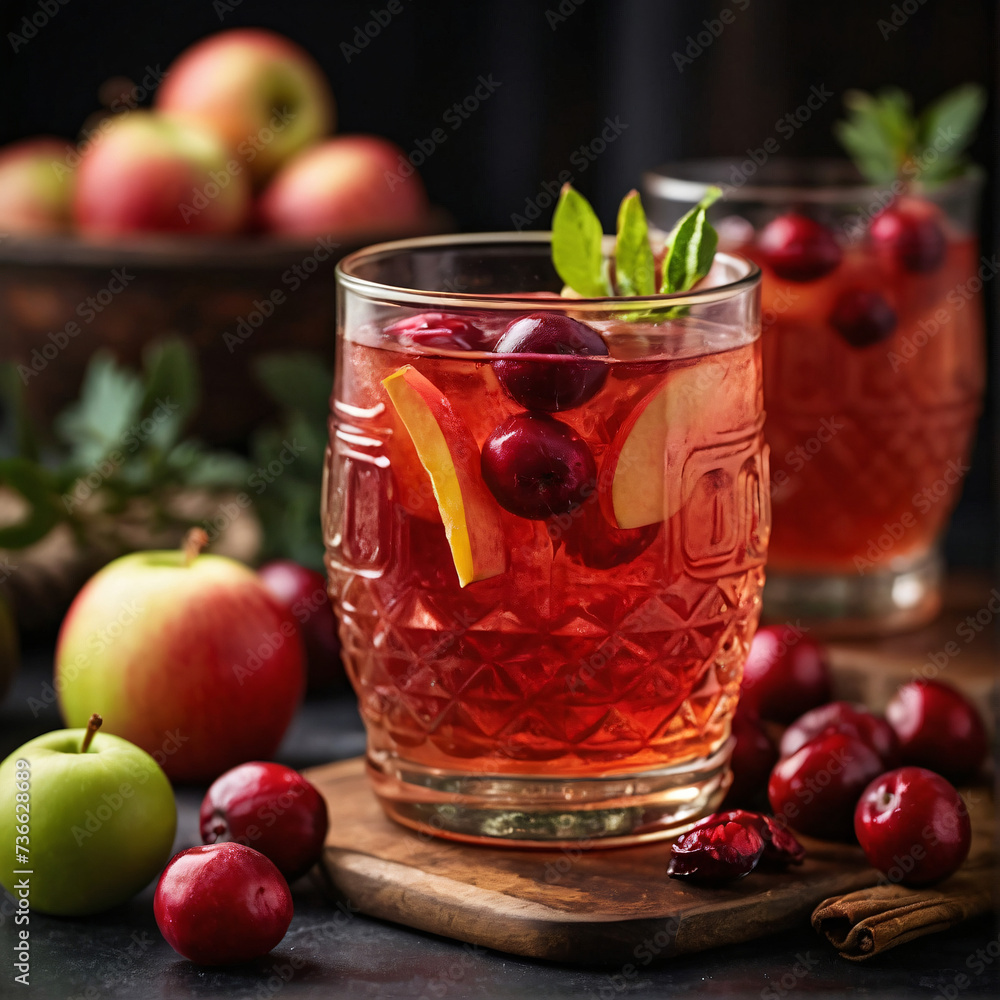Cranberry Apple Cider Punch - Festive Fruit Beverage Cranberry Apple Cider Punch - Festive Fruit Beverage