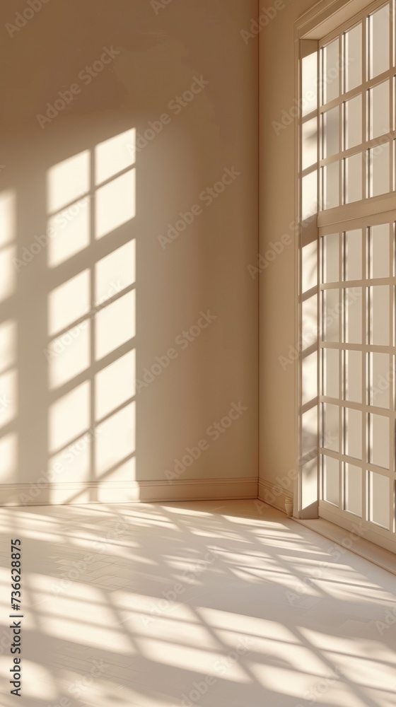An empty room featuring large windows and white walls, creating a clean and minimalist interior. An empty room featuring large windows and white walls, creating a clean and minimalist interior.