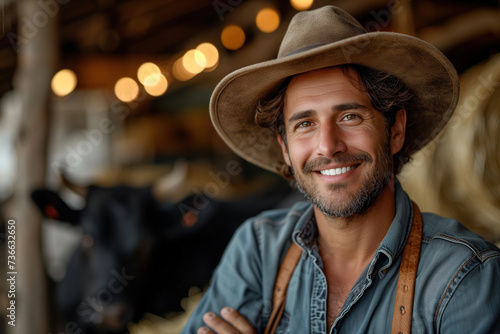 Portrait of a handsome smiling farmer © Jelena