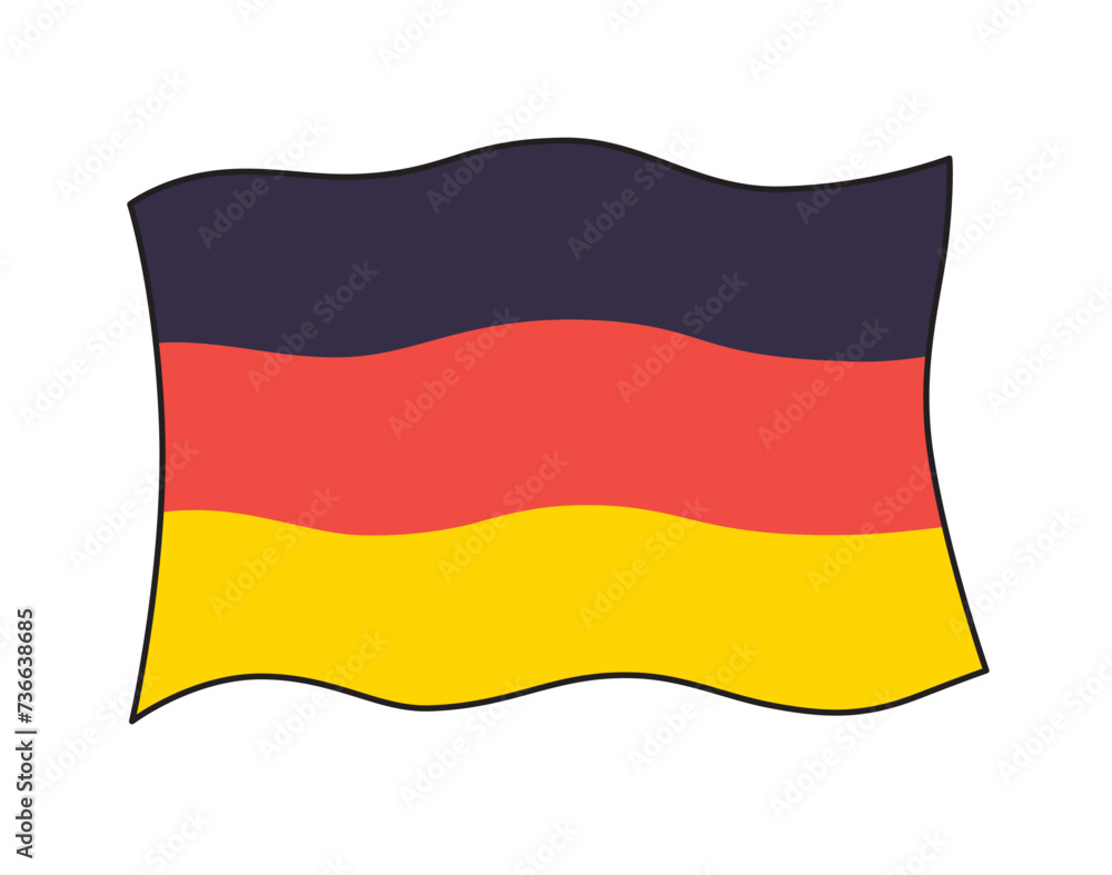 Obraz premium Flag of Germany icon isolated vector illustration