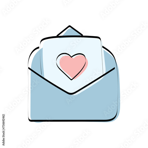 A heart. love. a symbol of love. red. guy. young woman. to stretch out. arm. valentine card. the icon. doodle. colored. vector. on a white background. flat.