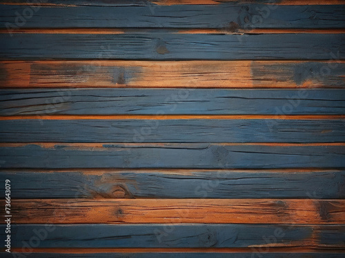 blue and orange and dirty wood wall wooden plank board texture background