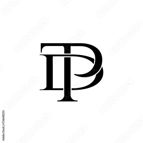 dtp lettering initial monogram logo design