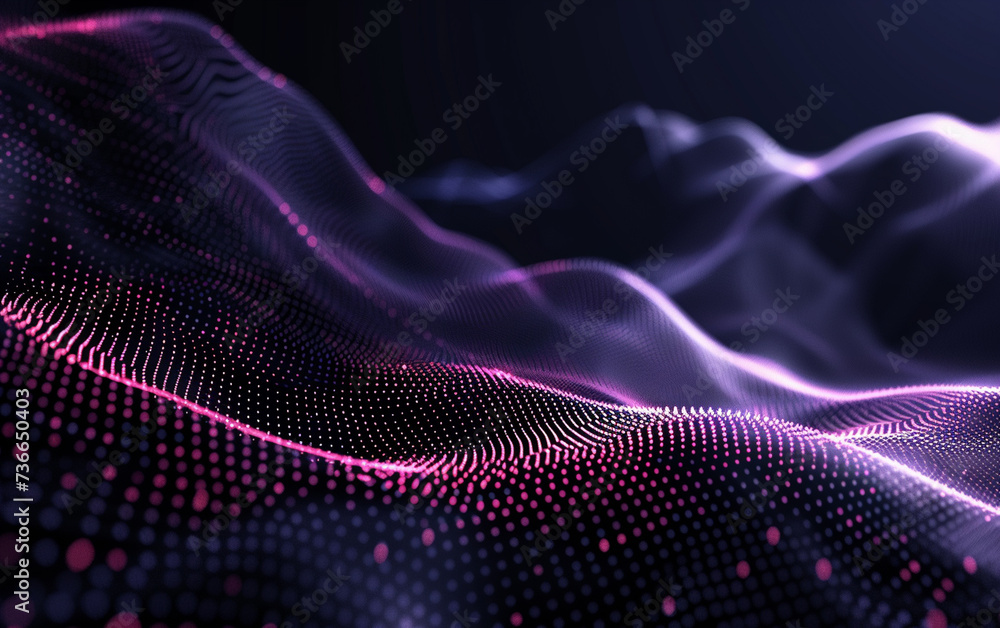 Abstract Waving Particle Technology Background Design. Abstract wave moving dots flow particles Abstract Waving Particle Technology Background Design. Abstract wave moving dots flow particles