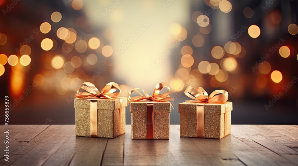 beautiful 3 giftboxes with blured background beautiful 3 giftboxes with blured background