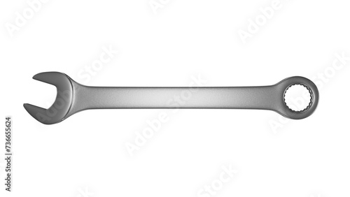 Metal wrench isolated on transparent and white background. Wrench concept. 3D render photo