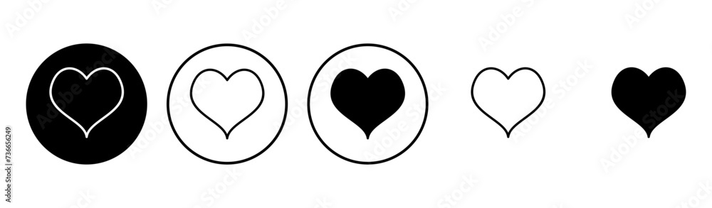 Love icon set. Heart icon vector. Like icon vector. Love icon set. Heart icon vector. Like icon vector.