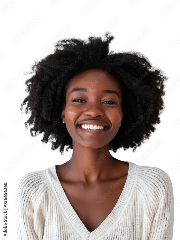 Young and attractive African American transparent background Young and attractive African American transparent background