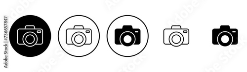 Camera icon set. photo camera icon. camera photography icon.