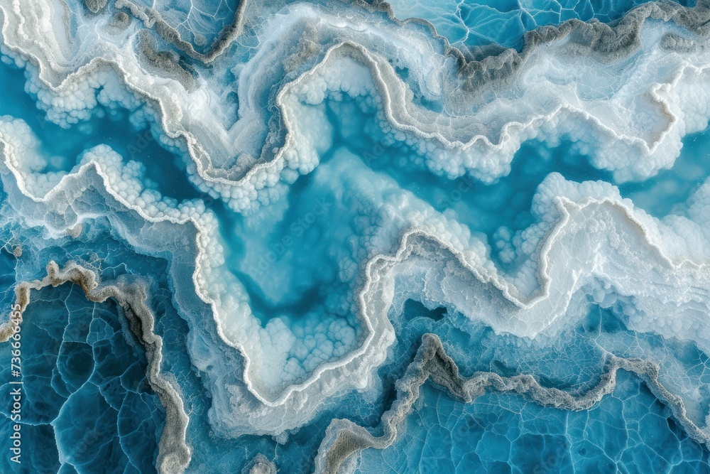 Abstract aerial view of a salt flat, creating natural patterns, textures, and colors for artistic inspiration Abstract aerial view of a salt flat, creating natural patterns, textures, and colors for artistic inspiration