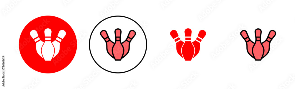 Bowling icon set illustration. bowling ball and pin sign and symbol. Bowling icon set illustration. bowling ball and pin sign and symbol.