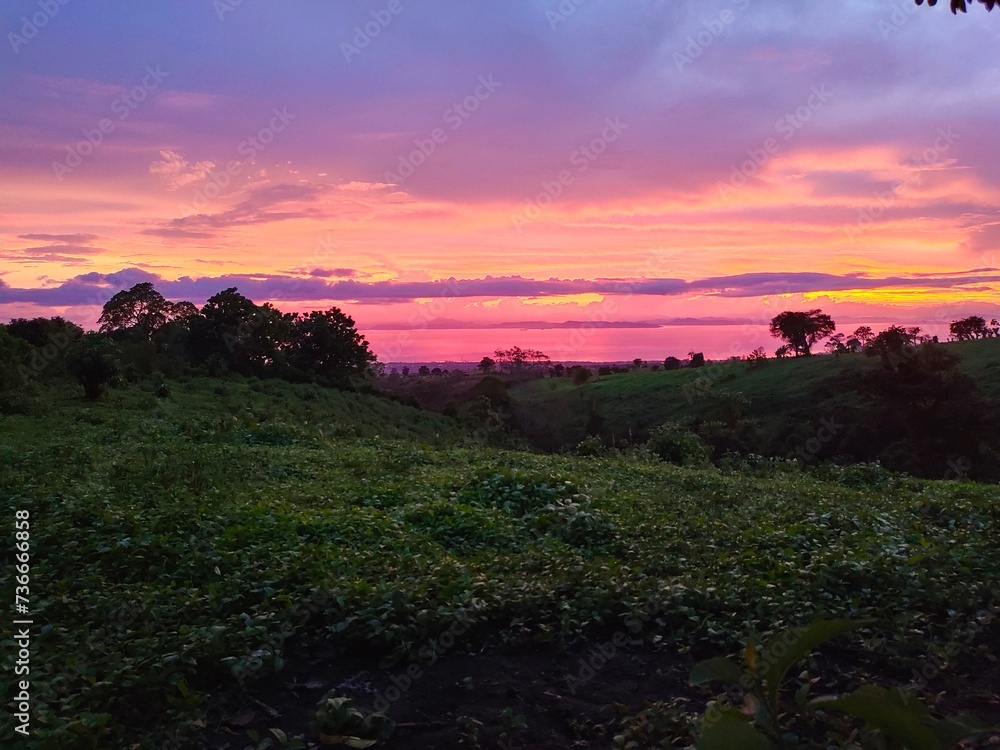 Obraz premium sunset in the mountains