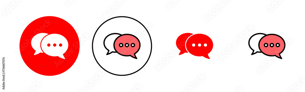 Chat icon set illustration. speech bubble sign and symbol. comment icon. message Chat icon set illustration. speech bubble sign and symbol. comment icon. message