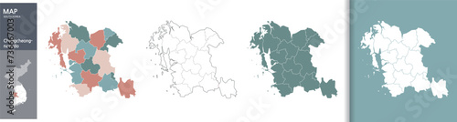 South Korea Korean peninsula Chungcheongnam-do map
