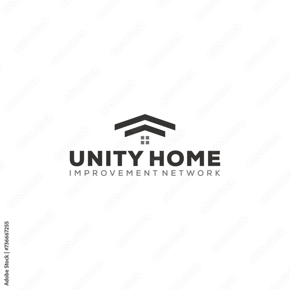 letter U home real estate logo letter U home real estate logo