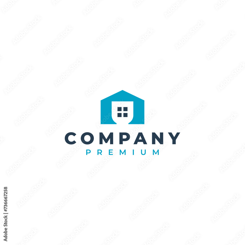 letter U home real estate logo letter U home real estate logo