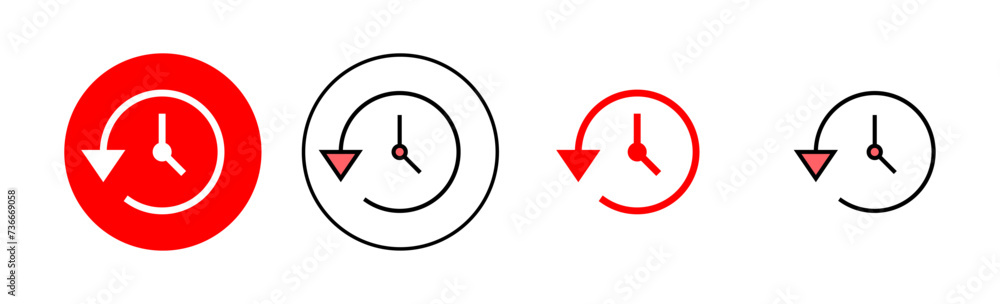 History icon set illustration. recent event history sign and symbol History icon set illustration. recent event history sign and symbol
