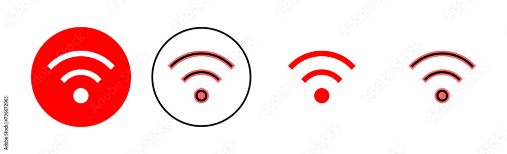 Wifi icon set illustration. signal sign and symbol. Wireless icon Wifi icon set illustration. signal sign and symbol. Wireless icon