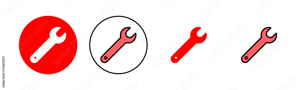 Wrench icon set illustration. repair icon. tools sign and symbol Wrench icon set illustration. repair icon. tools sign and symbol