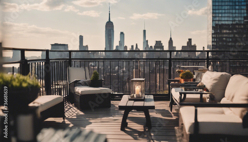 penthouse apartment terrace in Manhattan 