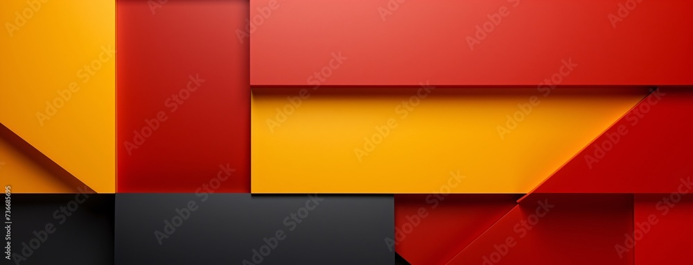 a red yellow and black rectangular shapes
