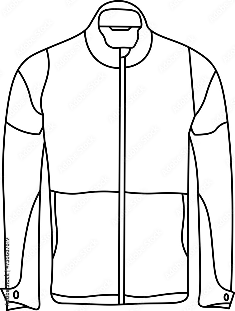 Golf rain gear Outline Illustration Vector Golf rain gear Outline Illustration Vector
