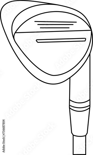 Golf wedge Outline Illustration Vector