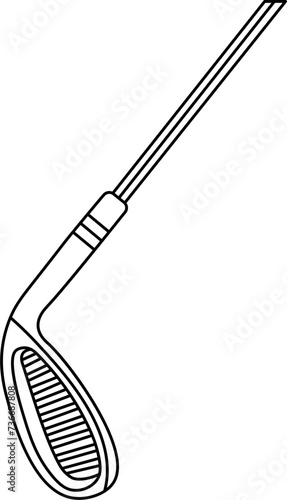 Golf sand wedge Outline Illustration Vector