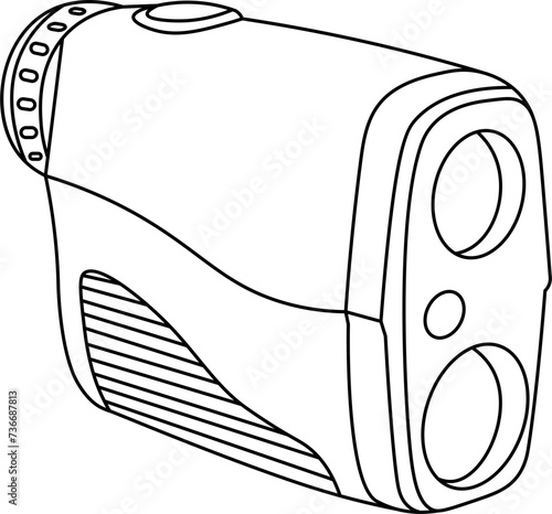 Golf rangefinder Outline Illustration Vector