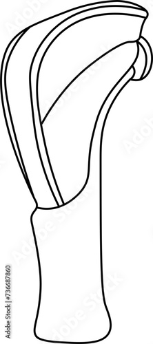 Golf club head covers Outline Illustration Vector
