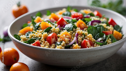 
Harmony on the Plate: Vegetable Millet Salad with Red Onion Charm