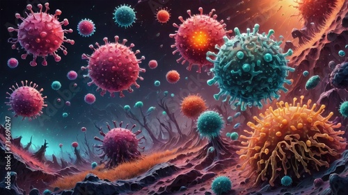 Virus bacteria and fungi, virus images, covid virus structure, in microscope covid virus structure, virus structure, and function wallpaper