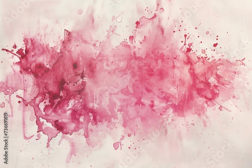 Elegant pink watercolor splash on a high-quality paper texture Perfect for artistic backgrounds Invitations And creative projects