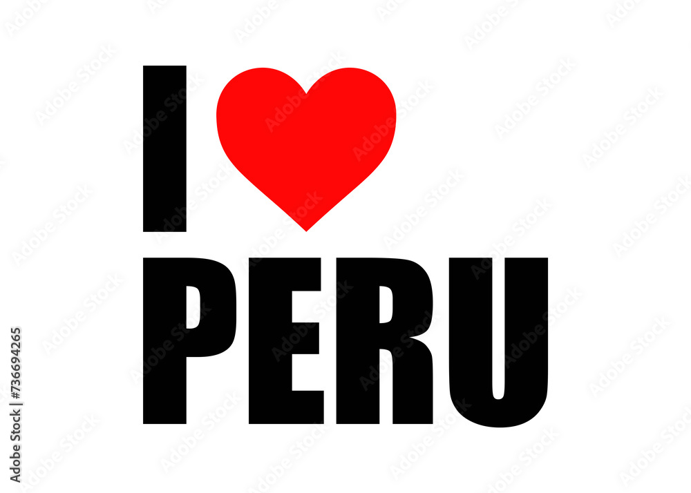 TYPOGRAPHY OF I LOVE PERU