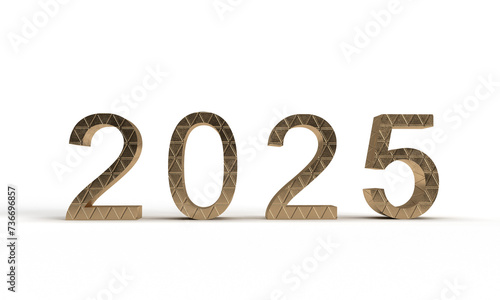 2025 number happy new year time calendar start beginning finish 2024 golden yellow event happy christmas xmas new year's eve greeting winter festive holiday vacation banner object luxury luxury season