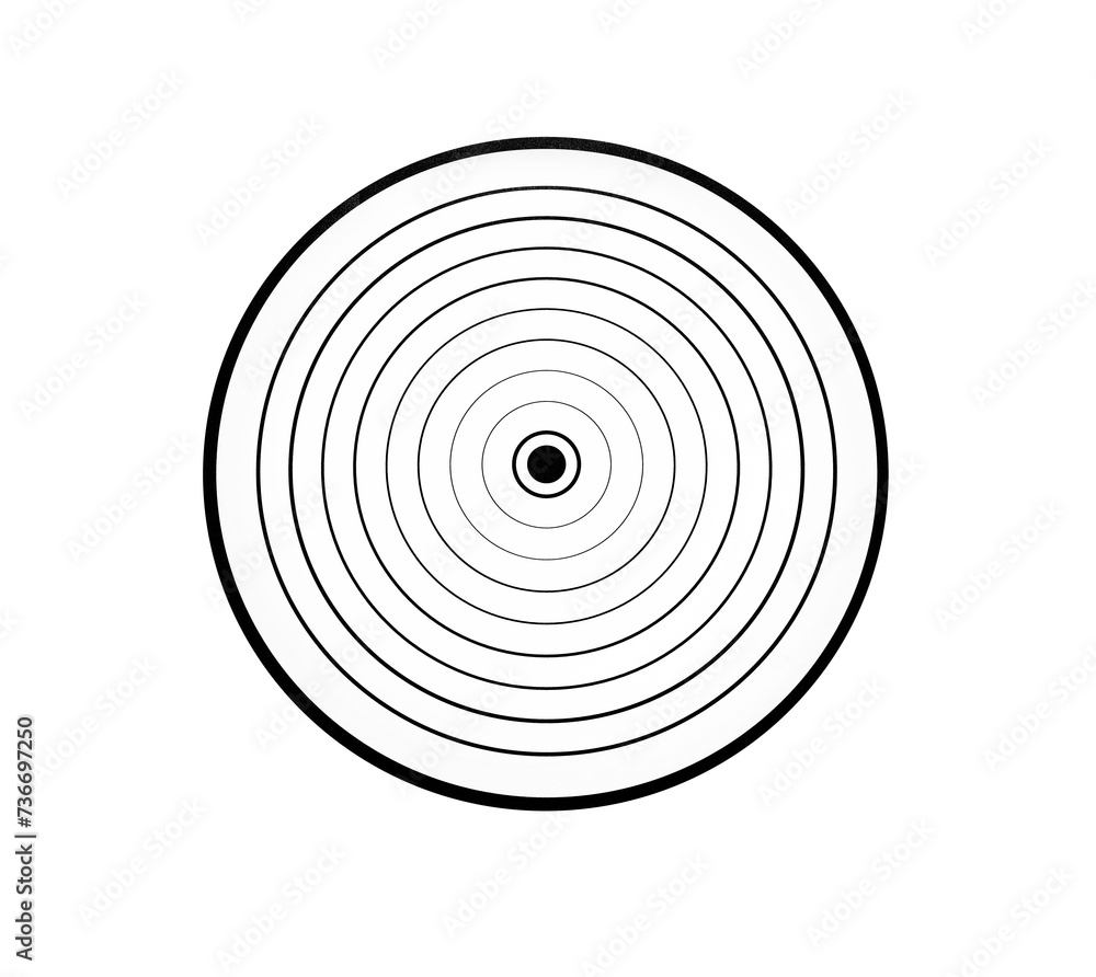 Shooting target isolated on white, top view Shooting target isolated on white, top view
