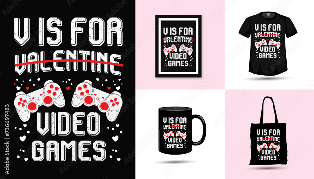 Valentine Gaming t-shirt design