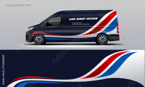 graphic van car wrap livery design vector file eps 10 photo