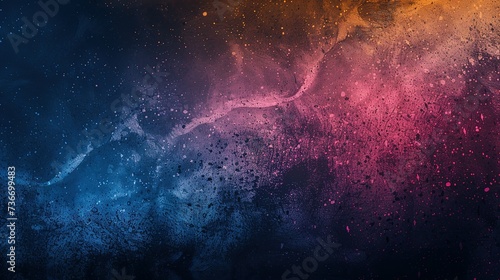 Grainy gradient background blue pink yellow abstract glowing color wave black dark backdrop noise texture banner poster header design photo