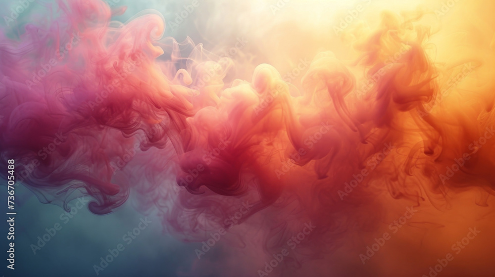 Macro shot of smoke in motion with soft edges and muted colors blending together in a dreamlike haze. Macro shot of smoke in motion with soft edges and muted colors blending together in a dreamlike haze.