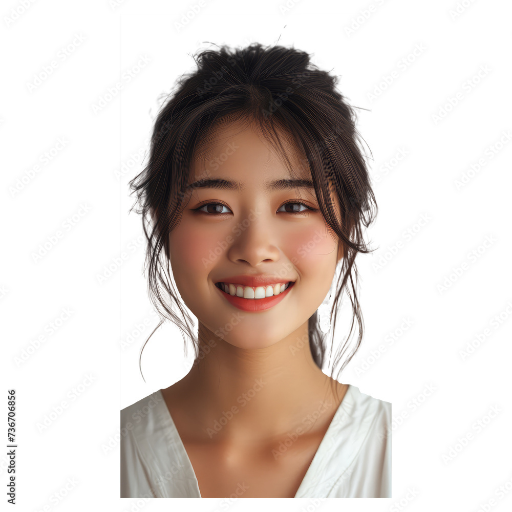 asian girl portrait with big smile asian girl portrait with big smile