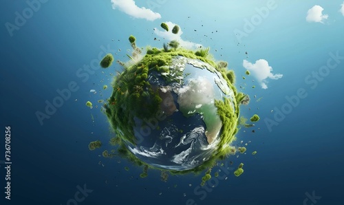 earth with green environment for earth day copy space © Ilham
