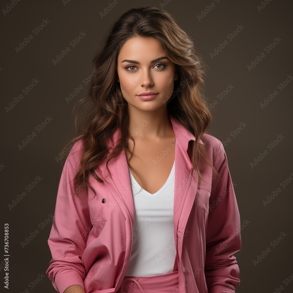 a_woman_in_a_white_coat_standing_up_and_wear a_woman_in_a_white_coat_standing_up_and_wear