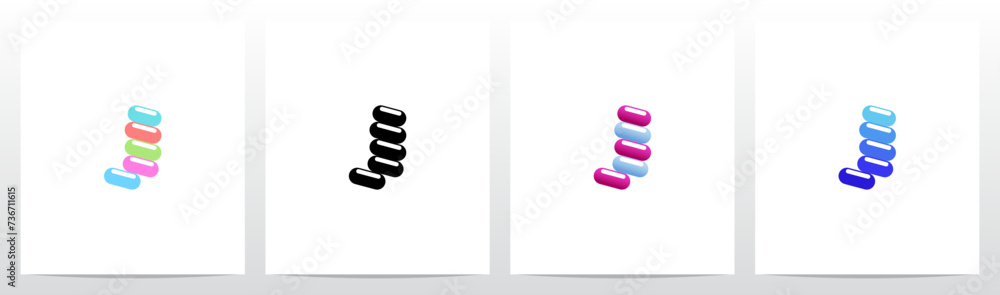 Rounded Edge Diagonal Lines Letter Logo Design J Rounded Edge Diagonal Lines Letter Logo Design J